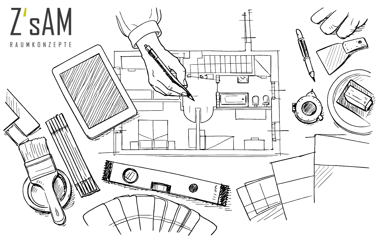 Schreibtisch-Innenarchitektur