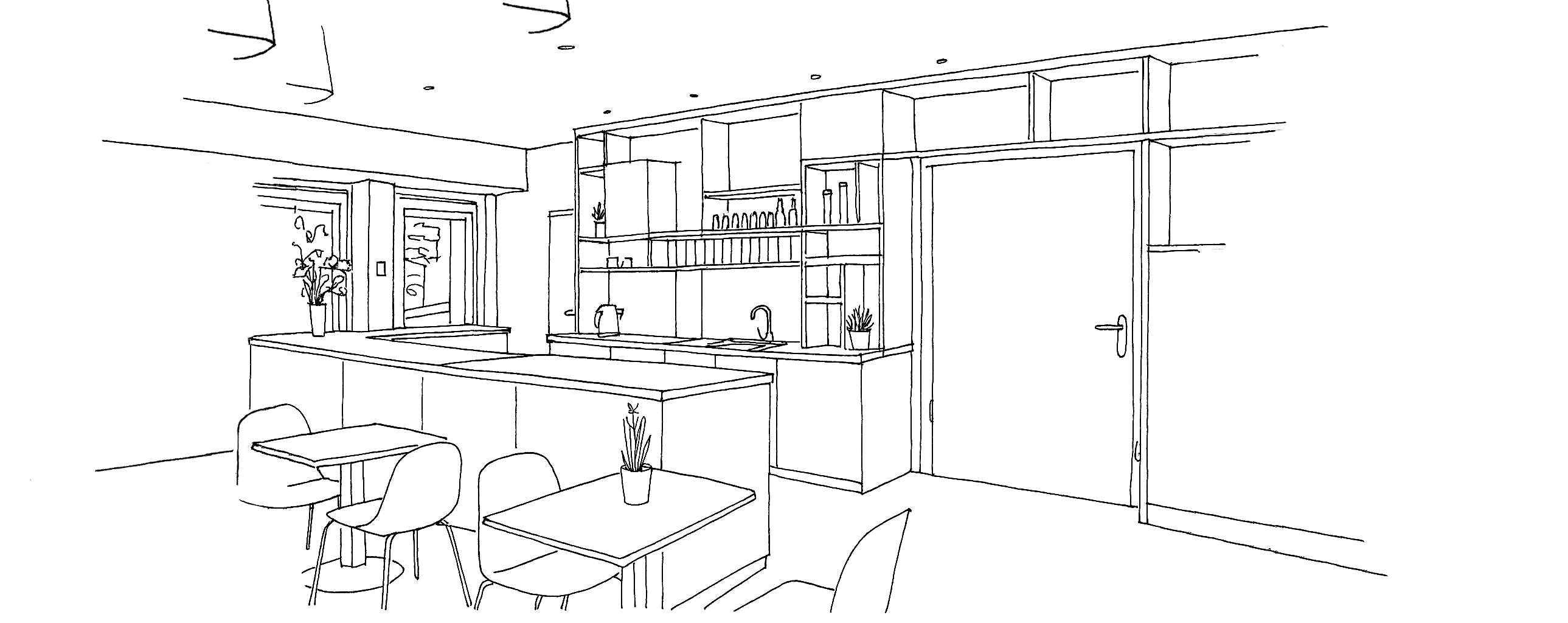 Bildungszentrum Dreieins Kaulsdorf Berlin – Café als offener Begegnungsort im Bestand